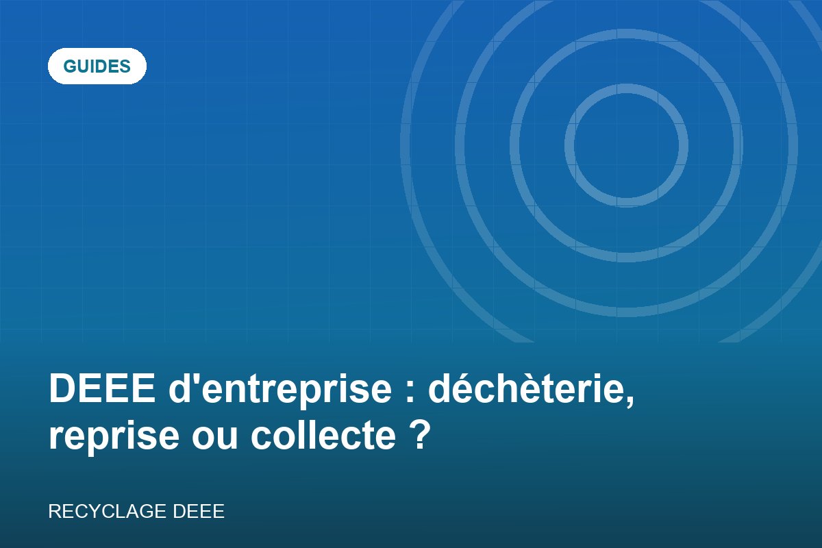 Équipements électroniques d'entreprise regroupés en attente de collecte ou de dépôt