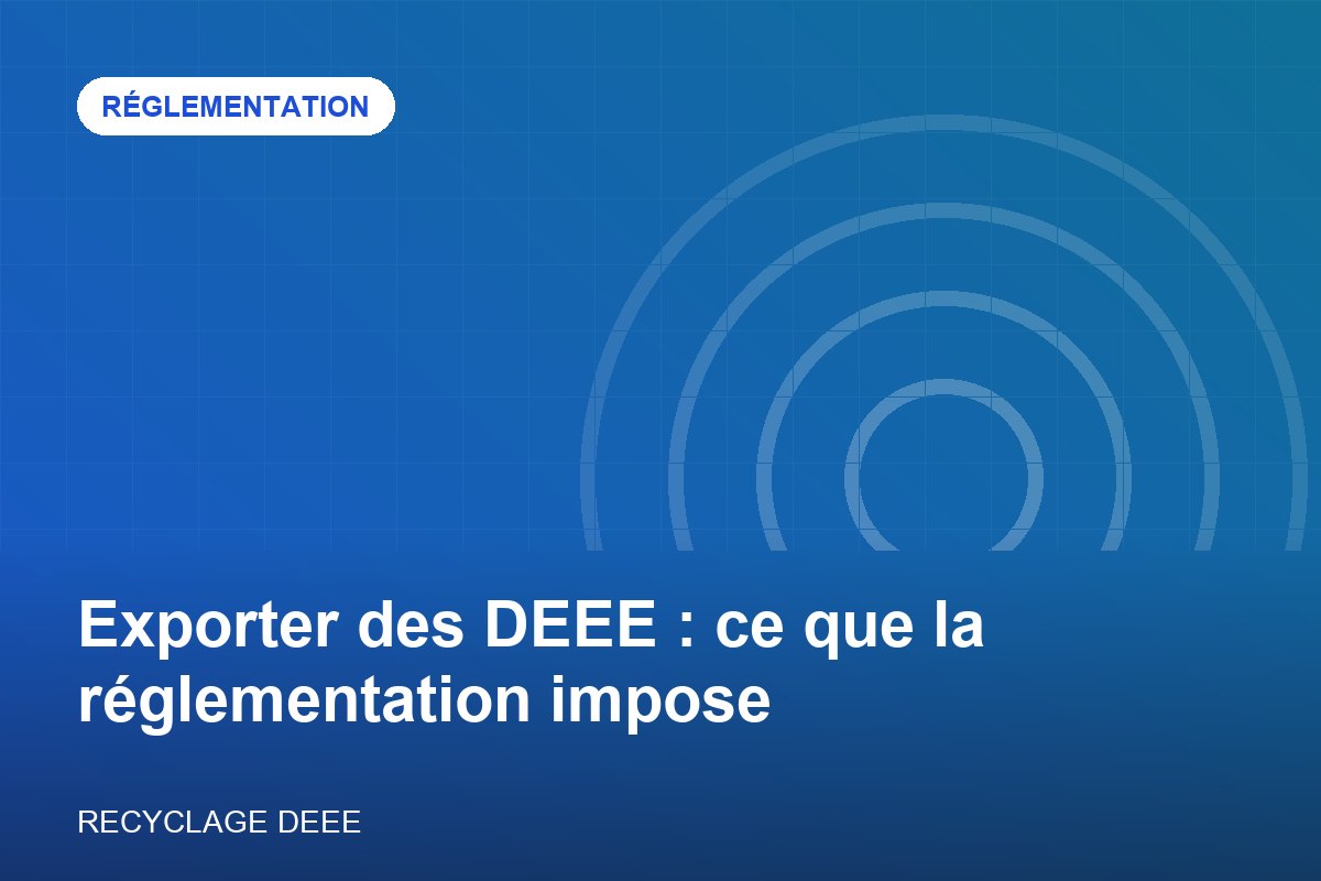Conteneur maritime chargé d'équipements électroniques usagés soumis aux contrôles d'export